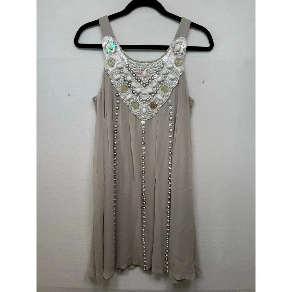 Sue Wong Nocturne Vintage Silk Beaded Cocktail Dress, Size 6 - Picture 3 of 8